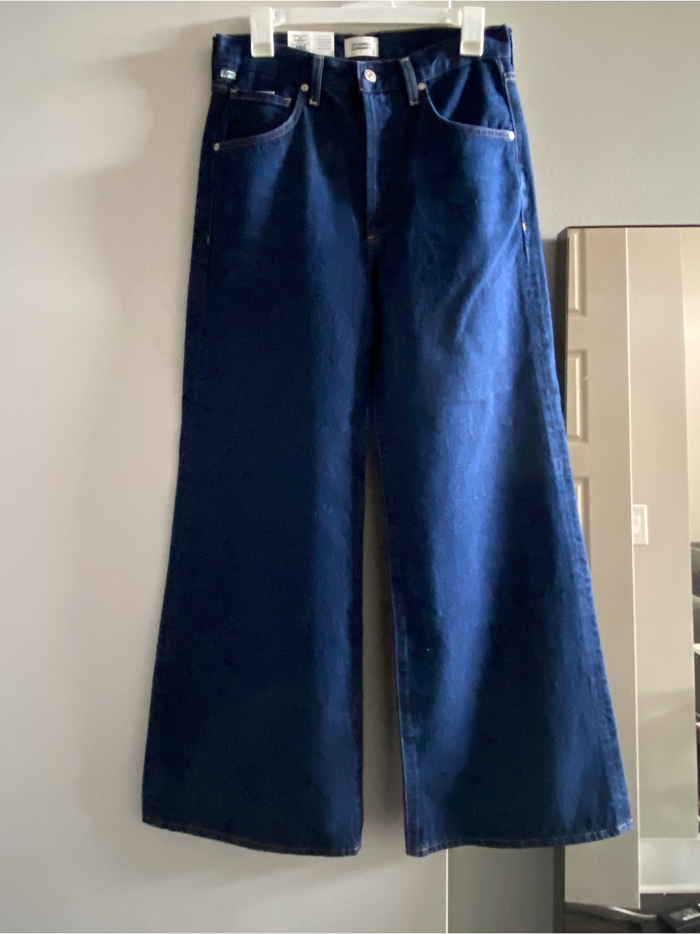 Citizens Of Humanity Beverly Slouch Dark Blue Wide Leg Jeans